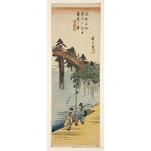 Utagawa Hiroshige: Flowering Wisteria at Kameido Pond - Honolulu Museum of Art