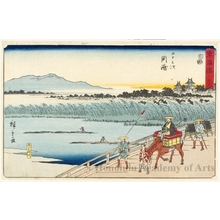Utagawa Hiroshige: Okazaki ( Station #39 ) - Honolulu Museum of Art