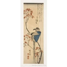 Utagawa Hiroshige: Monkey and Red Maples - Honolulu Museum of Art