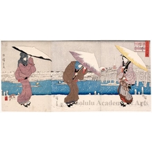 Utagawa Hiroshige: Evening Snow at Asakusa - Honolulu Museum of Art