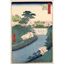 歌川広重: Dam on the Otonashi River at Öji, Popularly Known as “The Great Waterfall” - ホノルル美術館