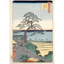 歌川広重: Armour-Hanging Pine, Hakkeizaka - ホノルル美術館