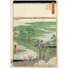 Utagawa Hiroshige: Moto-Hachiman Shrine, Sunamura - Honolulu Museum of Art