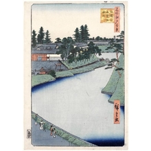 歌川広重: Benkei Moat from Soto-Sakurada to Köjimachi - ホノルル美術館