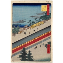 歌川広重: Hall of Thirty-three Bays, Fukagawa - ホノルル美術館