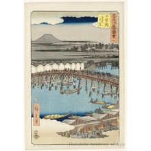 Utagawa Hiroshige, 歌川広重 (Utagawa Hiroshige)による浮世絵「Clouds of Dawn at Nihonbashi Bridge (Station#1)」