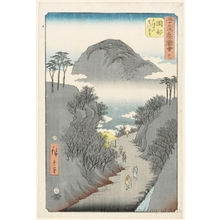Utagawa Hiroshige: The Road through the Ivy at Mt. Utsu near Okabe (Station #22) - Honolulu Museum of Art