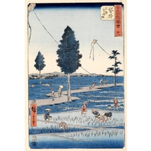 Utagawa Hiroshige: Enshü Kites, A Famous Product of Fukuroi (Station #28) - Honolulu Museum of Art