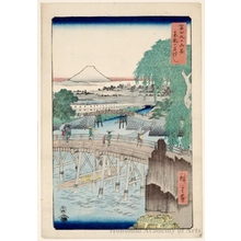 歌川広重: Ichikoku Bridge in the Eastern Capital - ホノルル美術館
