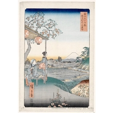 Utagawa Hiroshige: The Teahouse with the View of Mt. Fuji at Zöshigaya - Honolulu Museum of Art