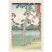 Utagawa Hiroshige: Mt. Fuji on the Left on the Tokaido Road - Honolulu Museum of Art