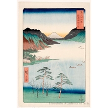 歌川広重: Lake Suwa in Shinano Province - ホノルル美術館