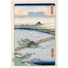 Utagawa Hiroshige: Evening Glow at Seta Bridge - Honolulu Museum of Art
