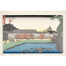 歌川広重: Palace Gate at Yamashita - ホノルル美術館