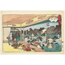 歌川広重: Musashiya at Ushijima - ホノルル美術館