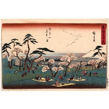 Utagawa Hiroshige: Flower Viewing at Asuka Mountain - Honolulu Museum of Art