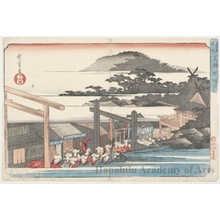 Utagawa Hiroshige: Shinmei Shrine grounds, Shiba - Honolulu Museum of Art