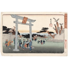 歌川広重: The Tomioka Hachiman Shrine at Fukugawa - ホノルル美術館