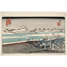 歌川広重: Sumida River in Snow - ホノルル美術館