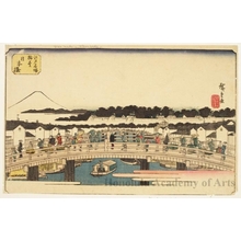 歌川広重: Enumeration of Bridges - Nihonbashi - ホノルル美術館