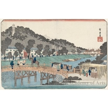 Utagawa Hiroshige: Akabane Bridge in Shiba - Honolulu Museum of Art