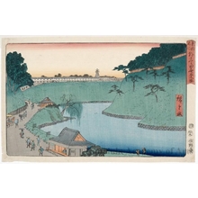 Utagawa Hiroshige: Outer Sakurada and Benkei Moat - Honolulu Museum of Art