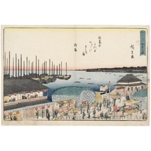 Utagawa Hiroshige, 歌川広重 (Utagawa Hiroshige)による浮世絵「Waiting for the Moon on the Twenty-six Night in Takanawa」