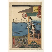 Utagawa Hiroshige: Seventh Month: The Twenty-sixth Night, Takanawa - Honolulu Museum of Art