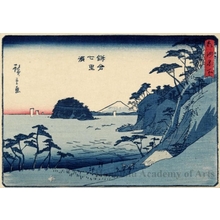 Japanese Print "Shichirigahama Beach in Kamakura" by Utagawa Hiroshige, 歌川広重 (Utagawa Hiroshige)