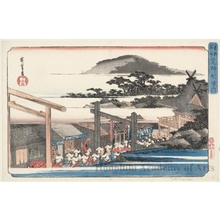 Utagawa Hiroshige: Shinmei Shrine Grounds, Shiba - Honolulu Museum of Art