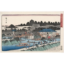 Utagawa Hiroshige, 歌川広重 (Utagawa Hiroshige)による浮世絵「Myökendö Hall, Yanagishima」