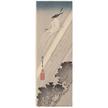 Utagawa Hiroshige: A Cuckoo Flying through the Rain - Honolulu Museum of Art