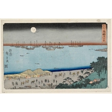 Japanese Print "Moon Over Takanawa" by Utagawa Hiroshige, 歌川広重 (Utagawa Hiroshige)