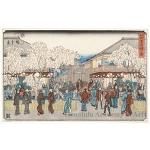 Utagawa Hiroshige: Nakanochö in the Yoshiwara District - Honolulu Museum of Art