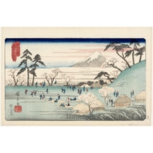 Utagawa Hiroshige: Flower Viewing at Asuka Mountain - Honolulu Museum of Art