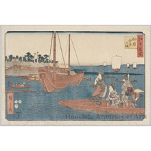 Utagawa Hiroshige: Sumiyoshi Shrine, Tsukuda Island - Honolulu Museum of Art