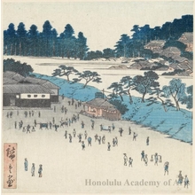 Utagawa Hiroshige: Barrier Station (Descriptive Title) - Honolulu Museum of Art