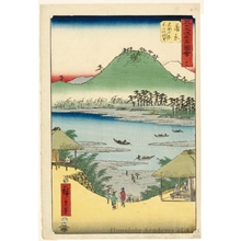 Utagawa Hiroshige: View of the Fuji River from Iwabuchi Hill at Kambara (Station #16) - Honolulu Museum of Art