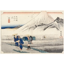 Utagawa Hiroshige: Mount Fuji in the Morning from Hara - Honolulu Museum of Art