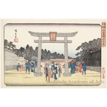 歌川広重: The Sannö Shrine at Nagatababa - ホノルル美術館