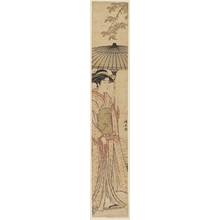 Torii Kiyonaga: Woman with Umbrella - Honolulu Museum of Art