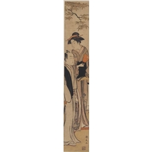 Torii Kiyonaga: A Man and Woman Walking on the Way to Commit a Double Suicide - Honolulu Museum of Art