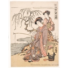 Isoda Koryusai: Fishing - Honolulu Museum of Art