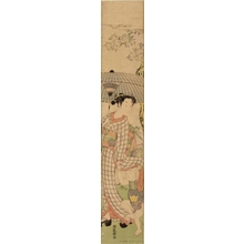 Isoda Koryusai: Mother and Child Viewing the Cherry Blossoms - Honolulu Museum of Art