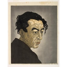 Onchi Koshiro: Author of Ice Isle (Hyötö): Portrait of Hagiwara Sakutarö - Honolulu Museum of Art