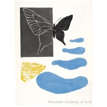 恩地孝四郎: Poem No. 8: Season of Butterflies - ホノルル美術館
