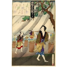 豊原国周: Matsukaze (Chapter 18) - ホノルル美術館