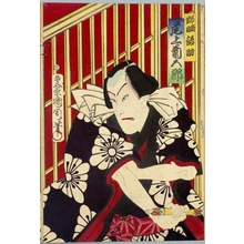 豊原国周: Onoe Kikugorö as Nozarashi Gosuke - ホノルル美術館
