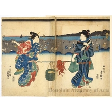 Utagawa Kunisada, 歌川国貞 (Utagawa Kunisada I (Toyokuni III))による浮世絵「Selfish Gathering」