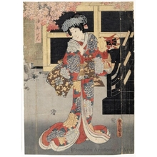 Utagawa Kunisada, 歌川国貞 (Utagawa Kunisada I (Toyokuni III))创作的日本版画《Onoe Kikugorö IV as Shizuka Gozen》